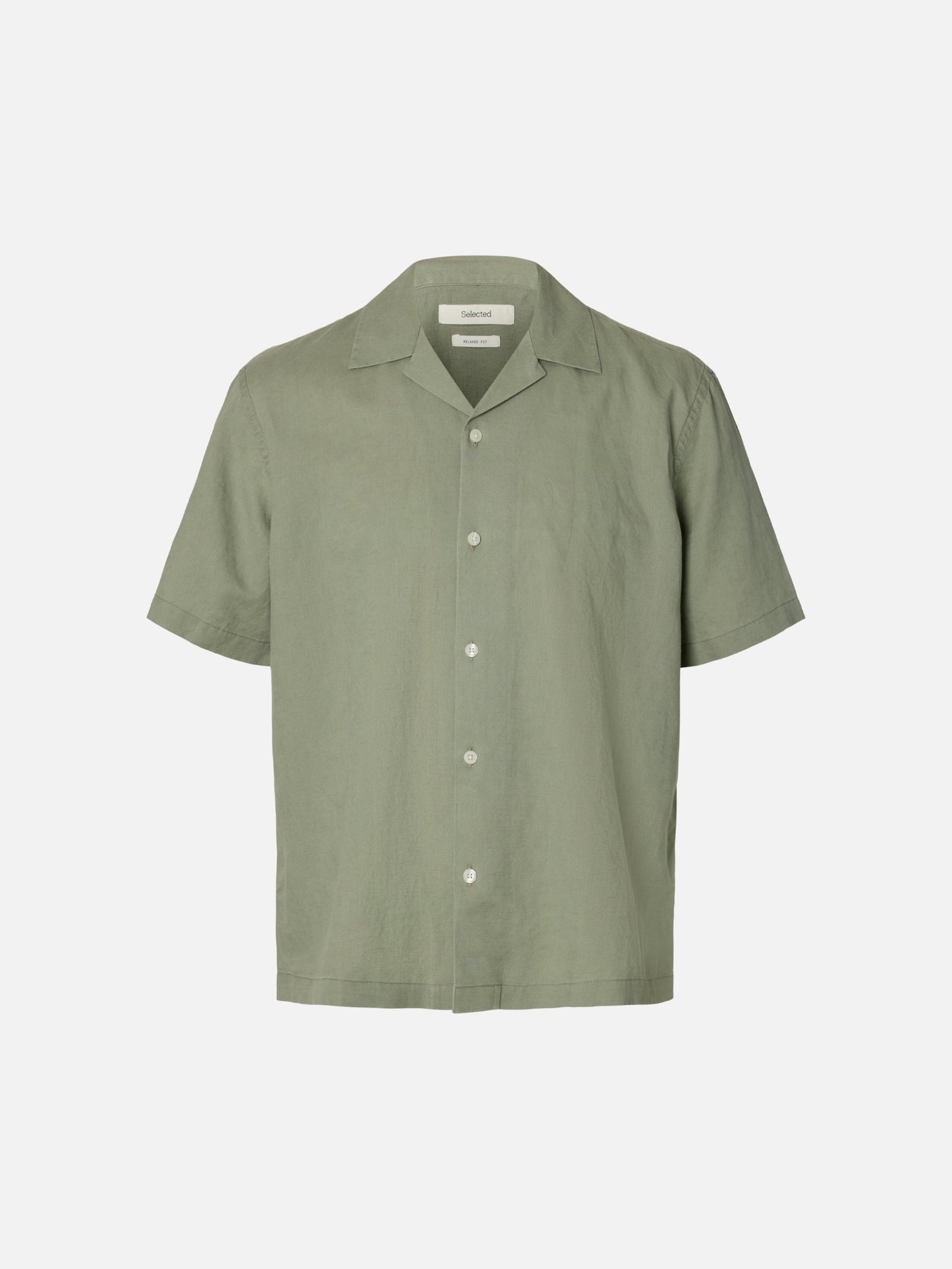 SELECTED - Clay Shortsleeve Shirt - Vetiver