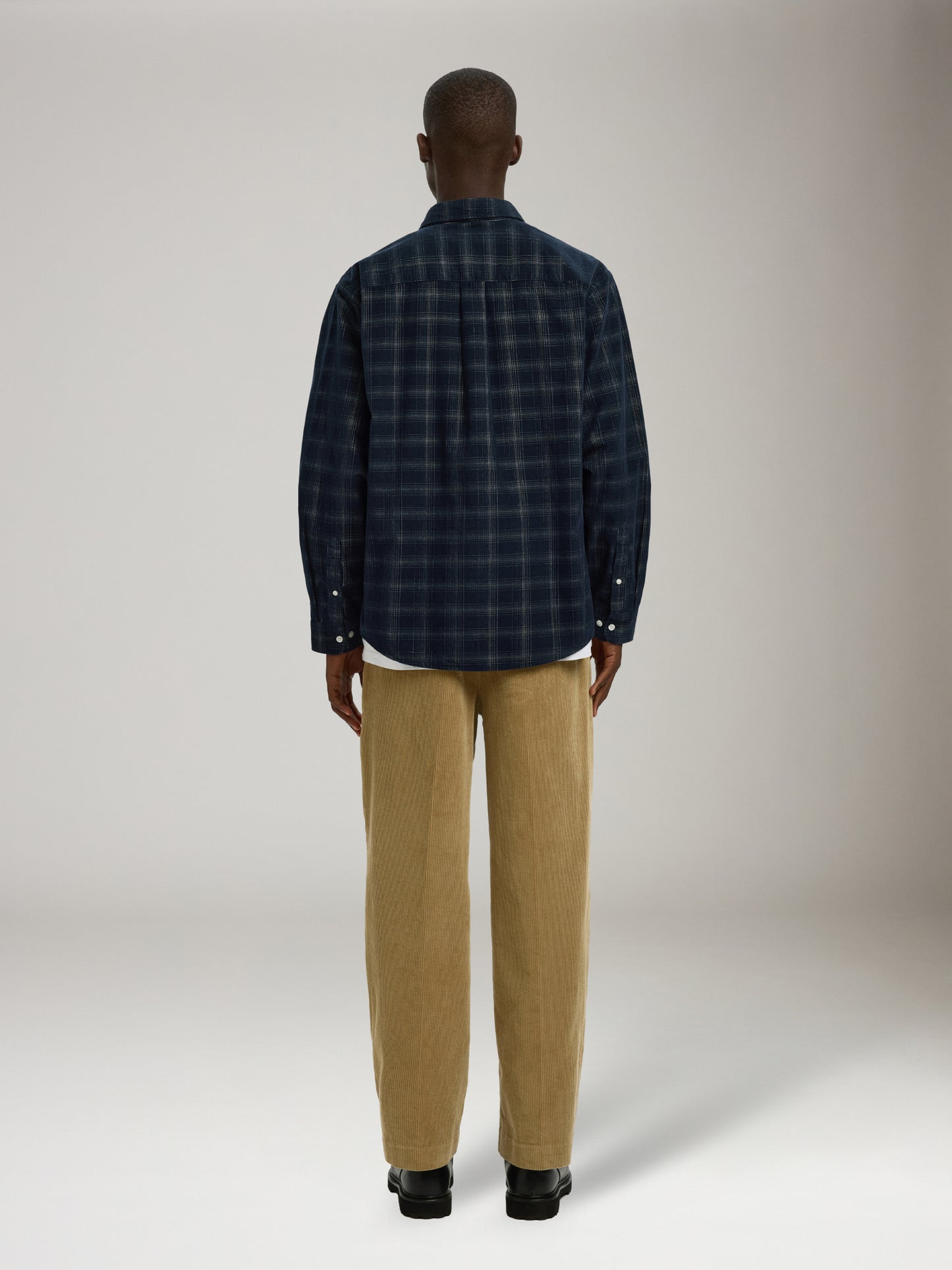 SELECTED - Cord Checked Longsleeve Shirt - 