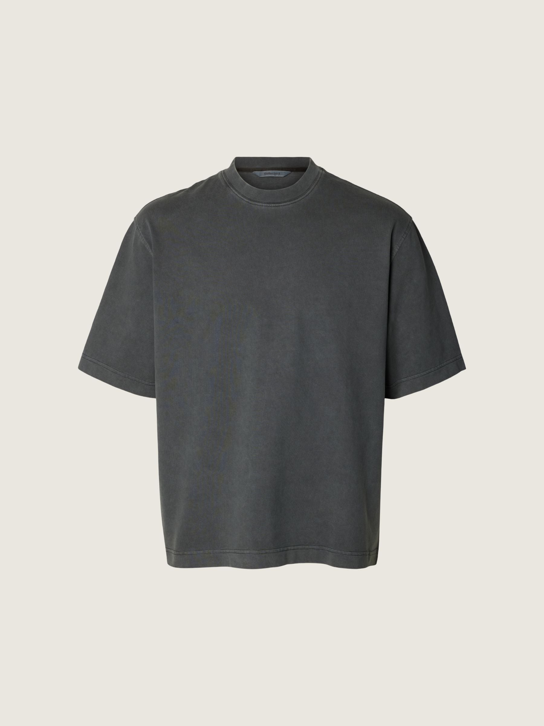 SELECTED - Cory Boxy Shortsleeve T-Shirt - Asphalt
