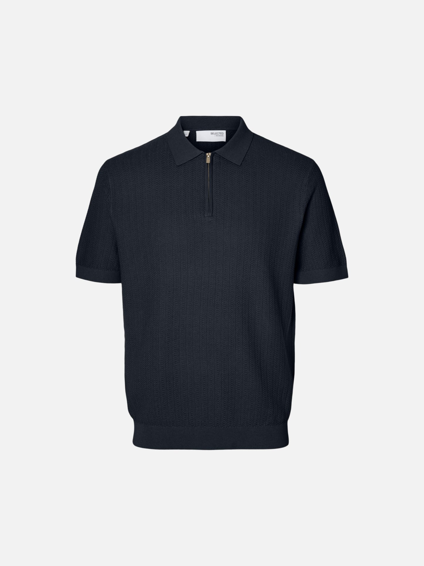 SELECTED - Cran Knit Zip Polo - 