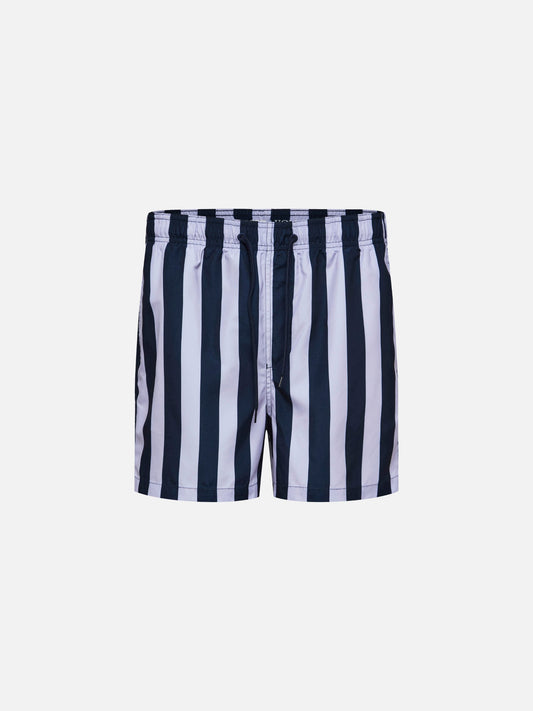 SELECTED - Dane Stripe Swim Shorts - 