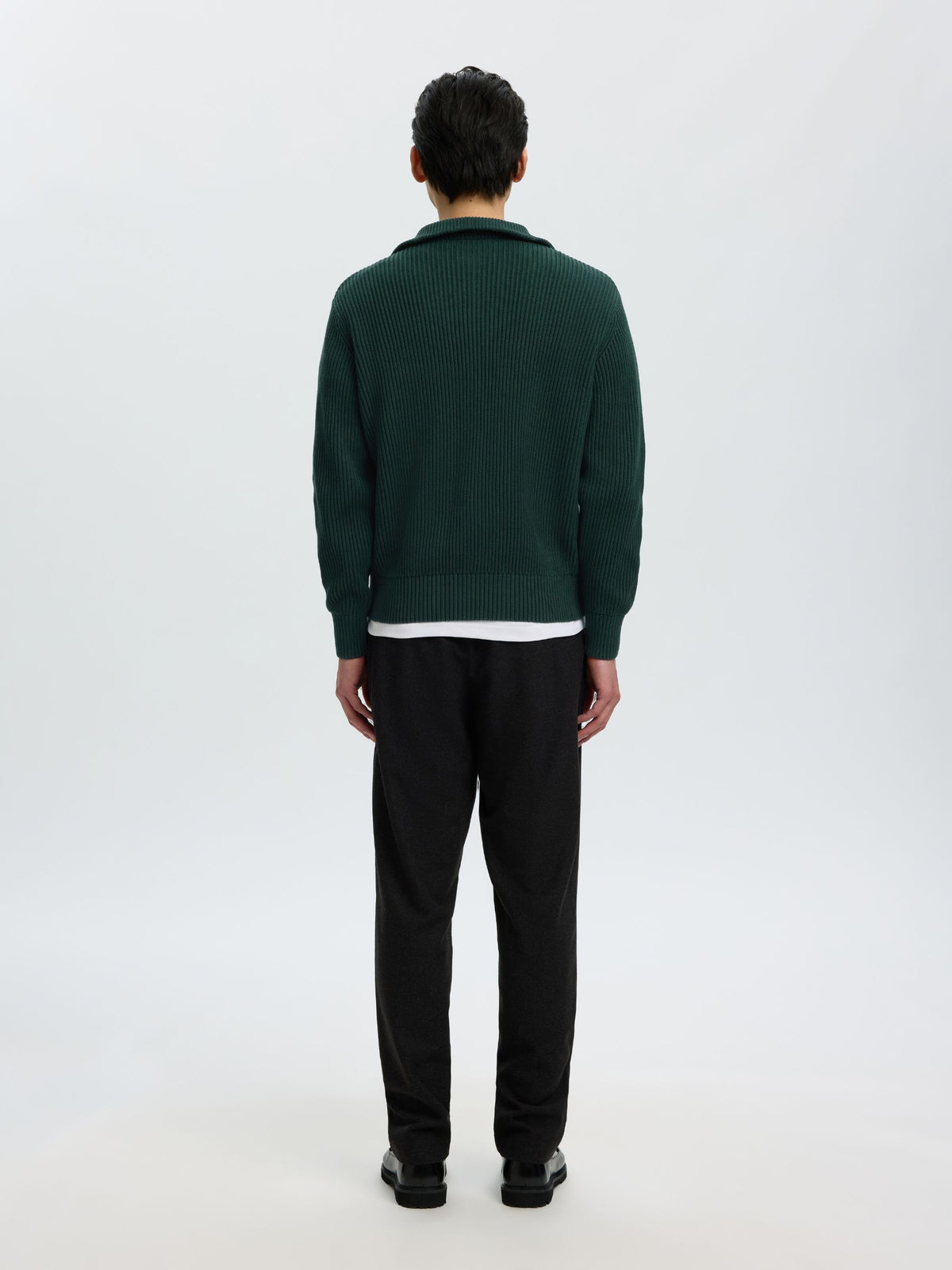 SELECTED - Half-Zip Knit Pullover Sweater - 