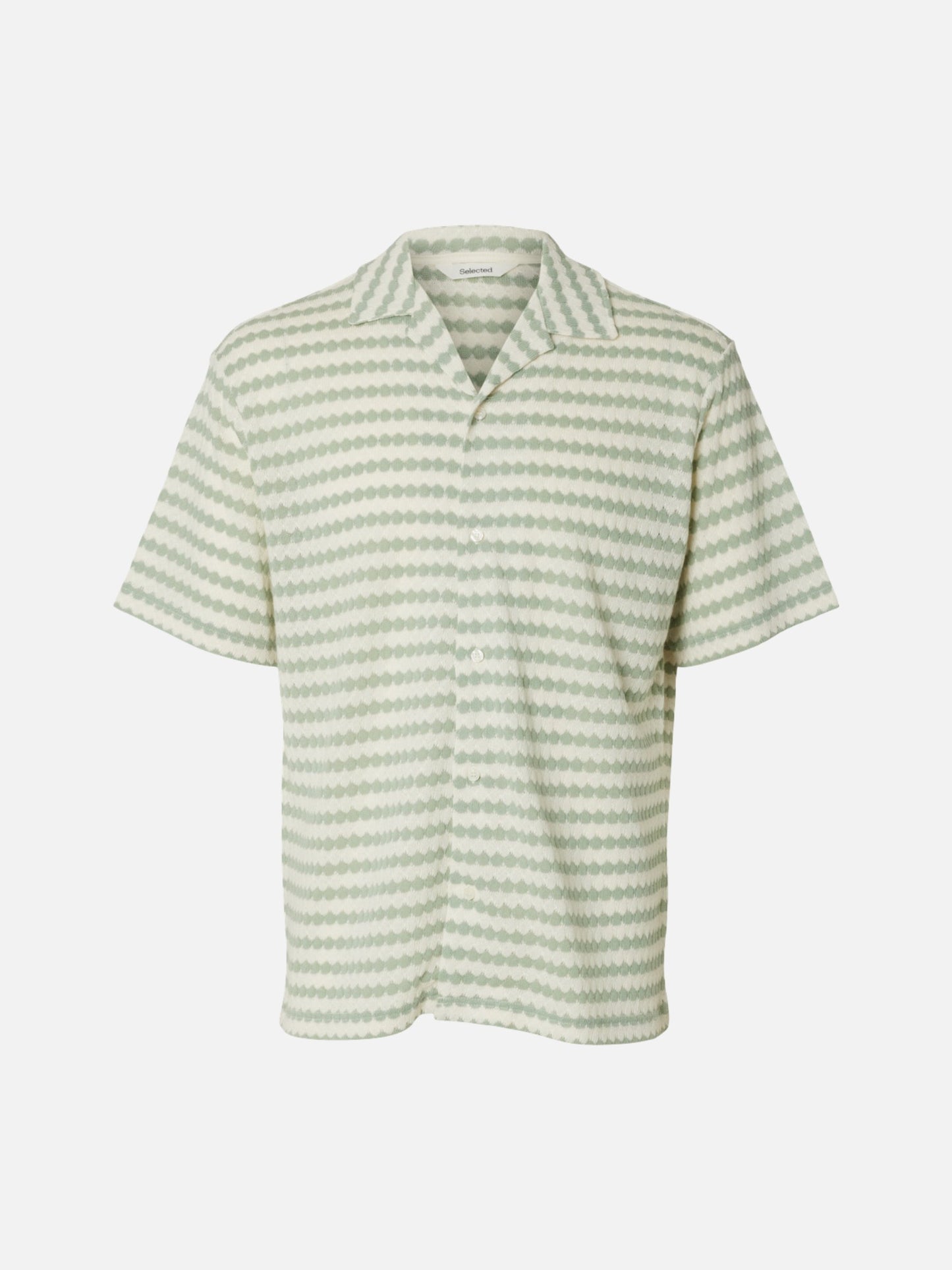 SELECTED - Dylan Jacquard Knit Shortsleeve Overshirt - 