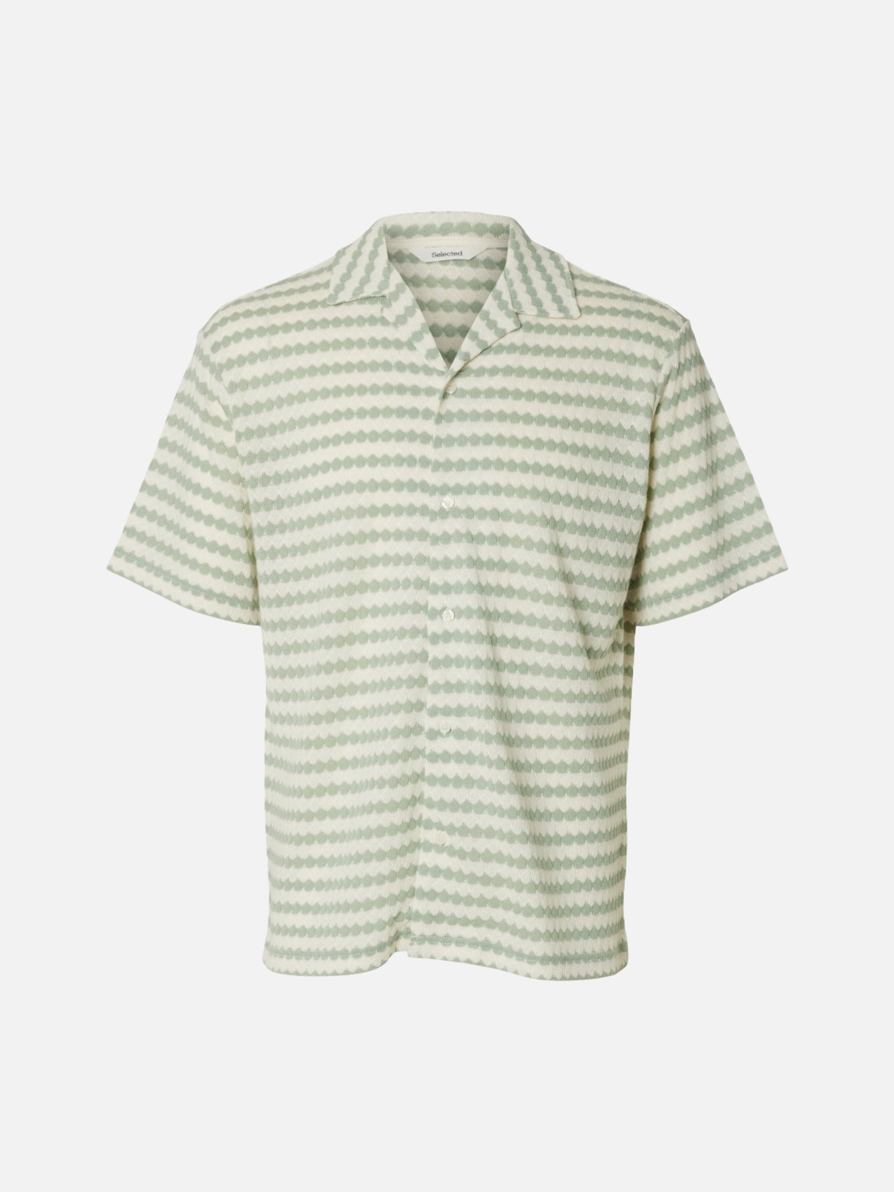 SELECTED - Dylan Jacquard Knit Shortsleeve Overshirt - 