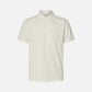 SELECTED - Fave Button Polo - Cloud Dancer