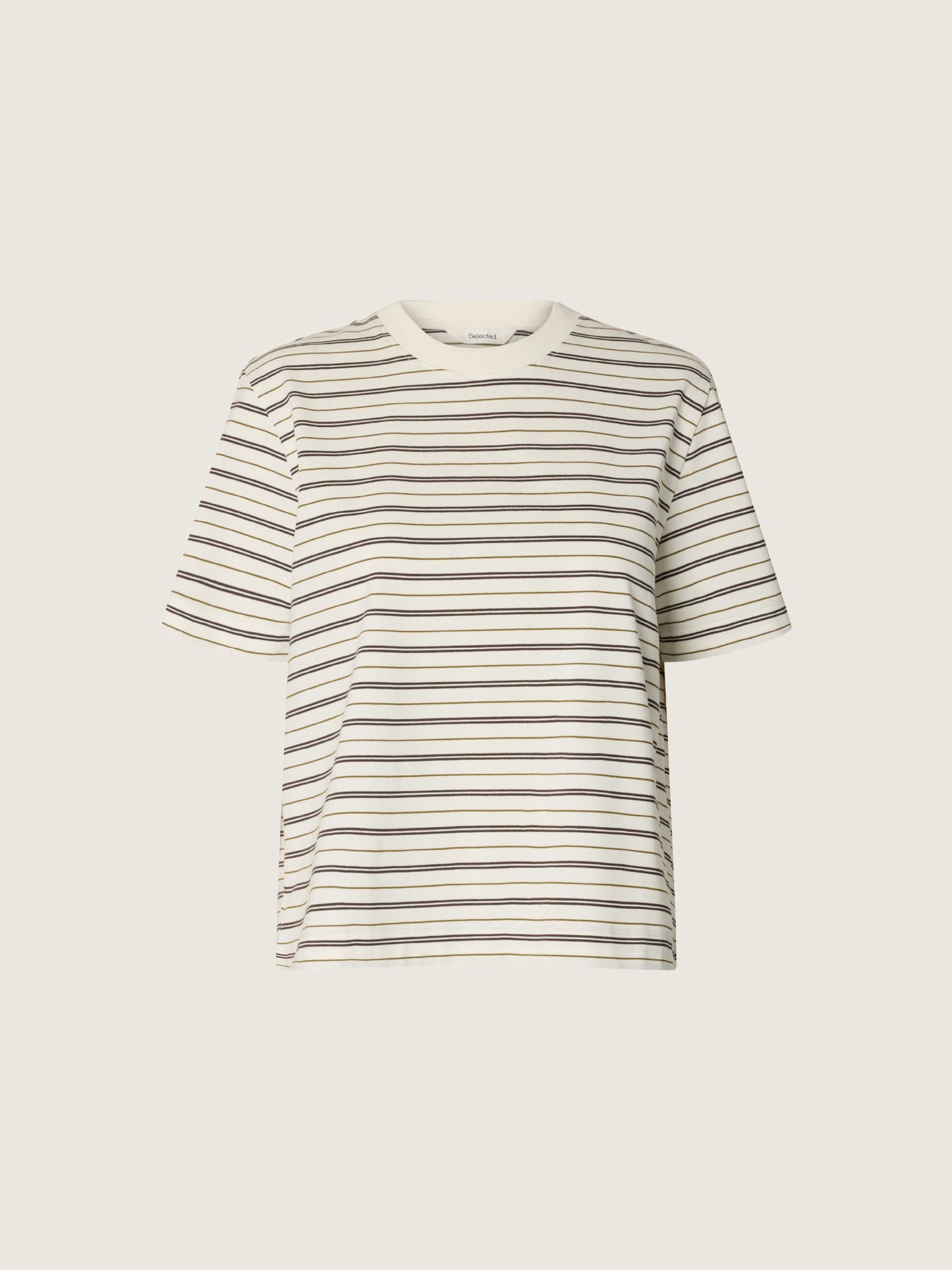 SELECTED - Essential Stripe Shortsleeve T-Shirt - Delicioso Multi Stripe