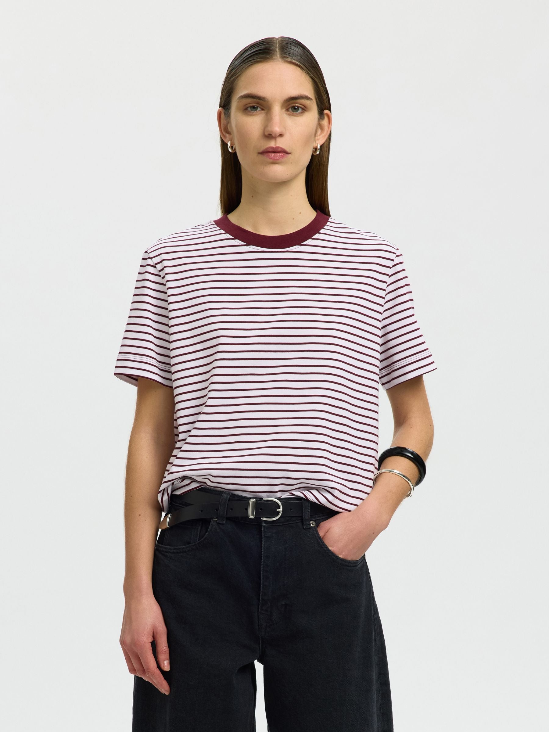 SELECTED - Essential Stripe Shortsleeve T-Shirt - 