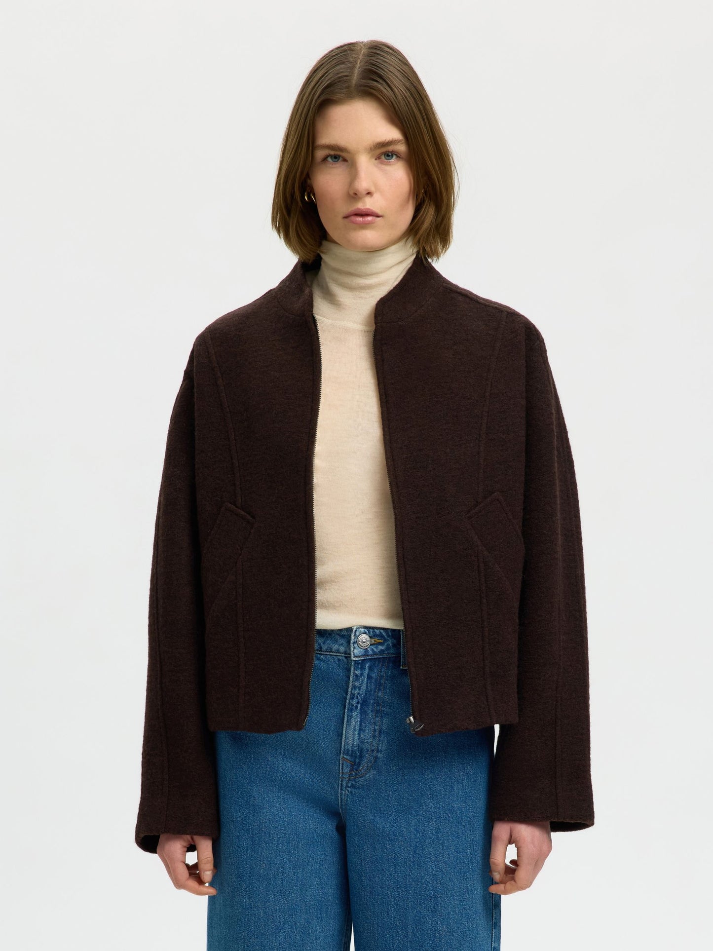 Jacqueline Wool Blend Jacket