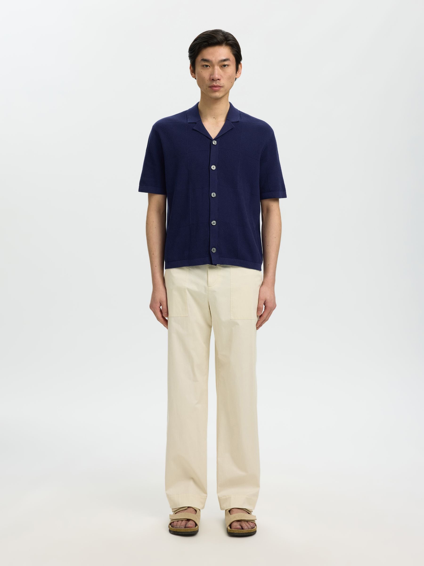 SELECTED - Hace Shortsleeve Cardigan - 
