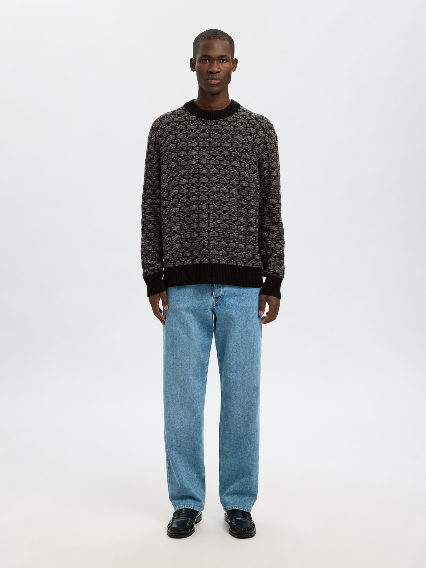 SELECTED - Keith Relaxed Crewneck Sweater - 