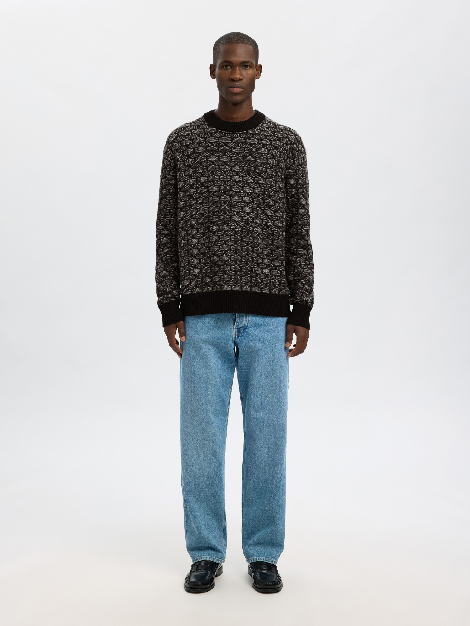 SELECTED - Keith Relaxed Crewneck Sweater - 