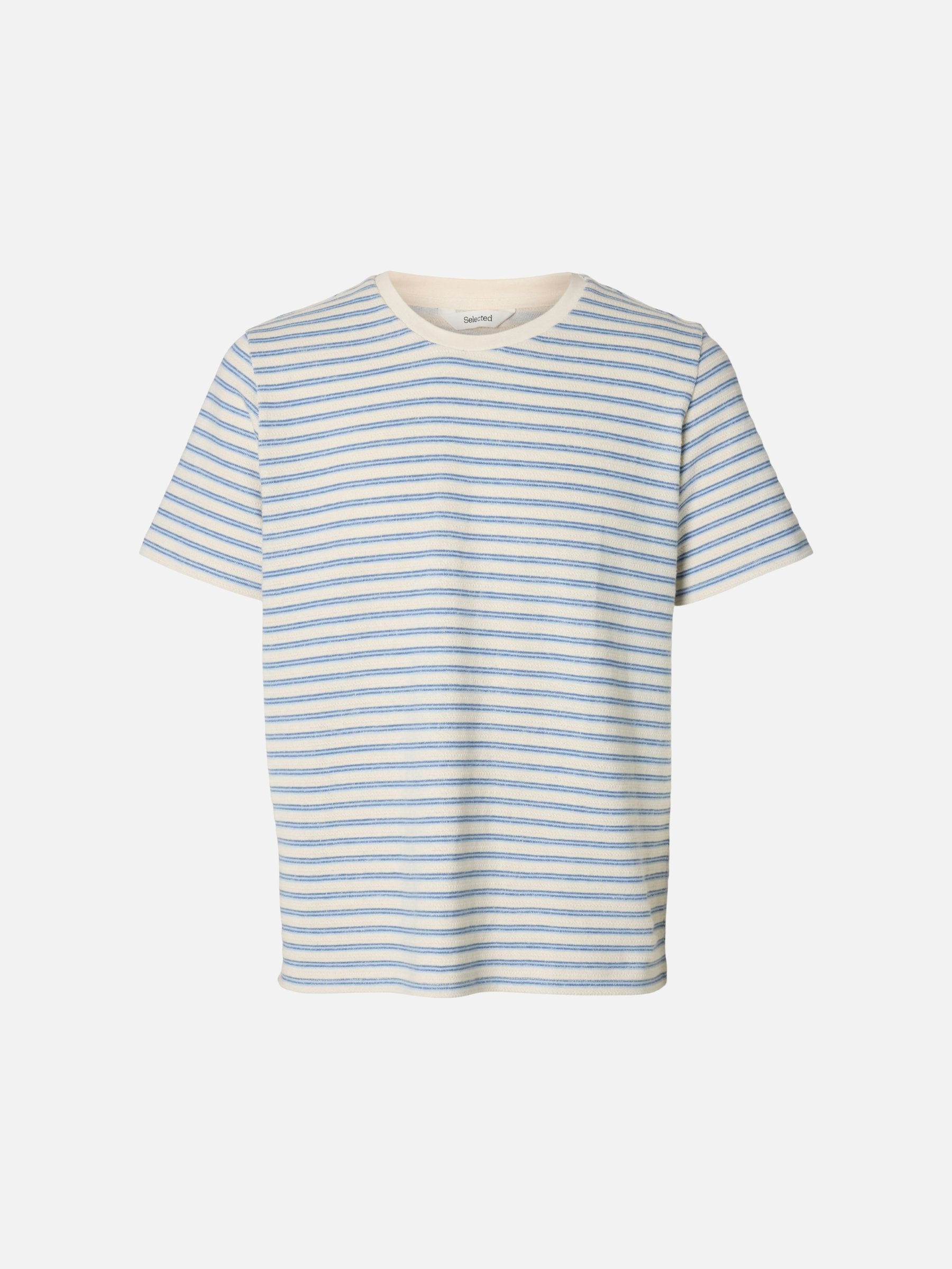 SELECTED - Kevin Stripe Crewneck T-Shirt - 
