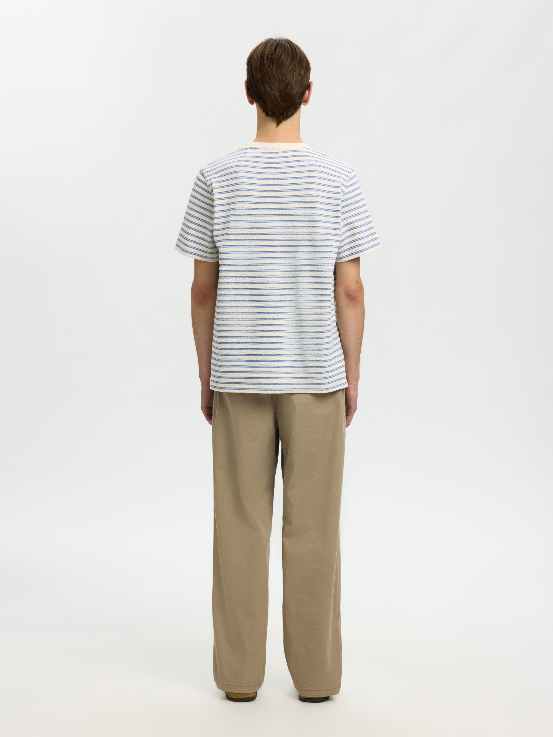 SELECTED - Kevin Stripe Crewneck T-Shirt - 