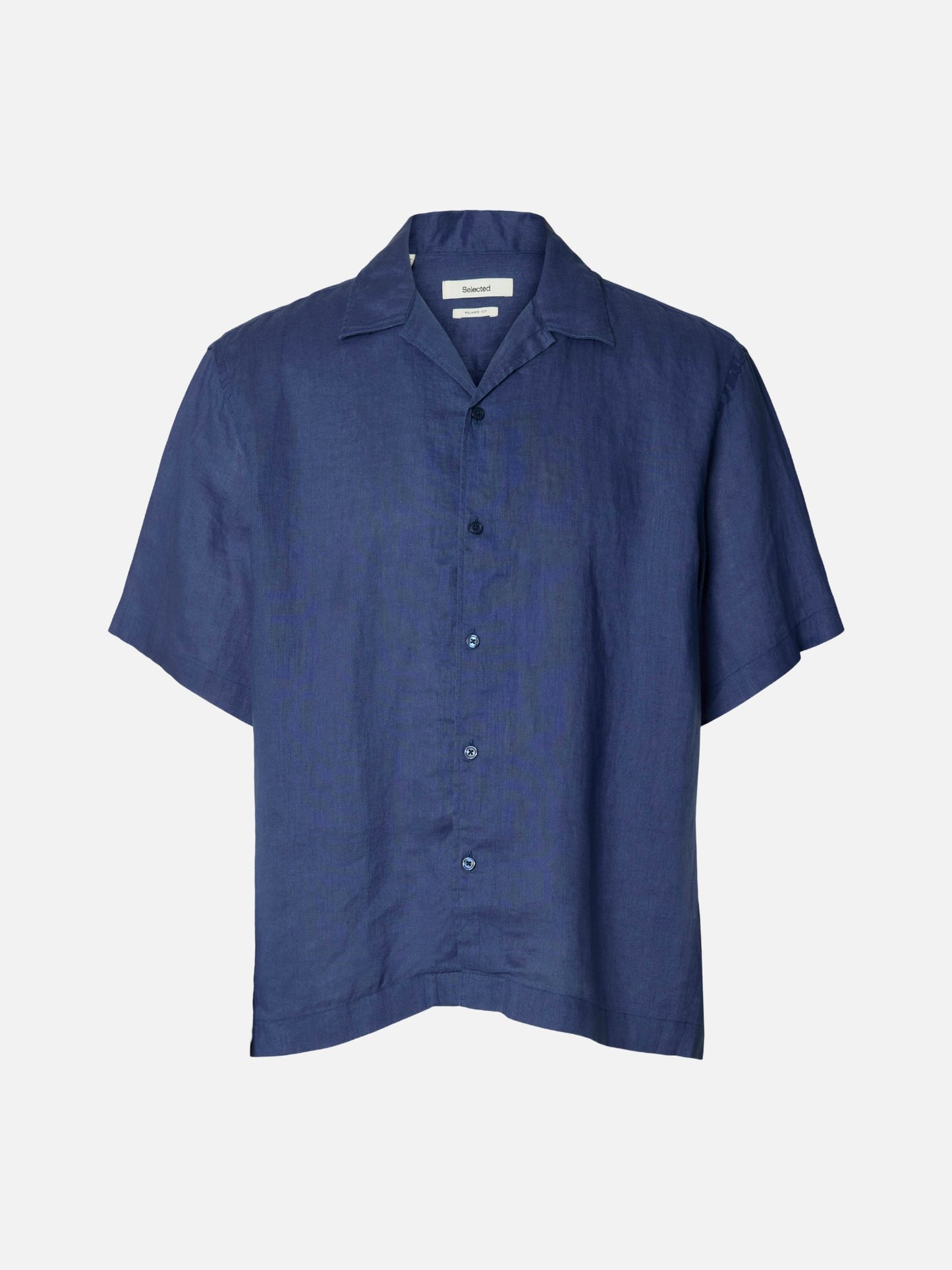 SELECTED - Kylian Relaxed Linen Shortsleeve Shirt - Oceana