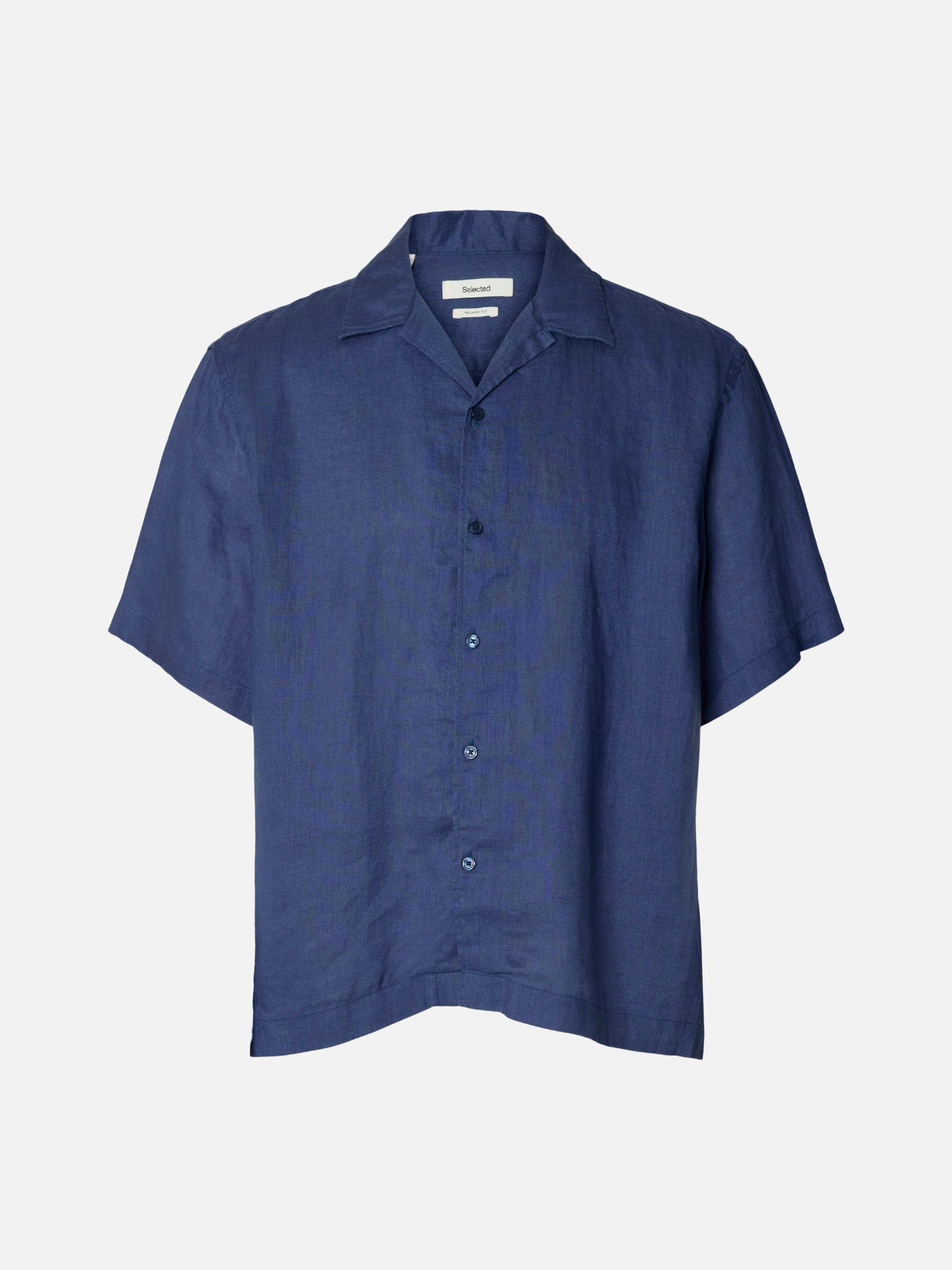 SELECTED - Kylian Relaxed Linen Shortsleeve Shirt - Oceana