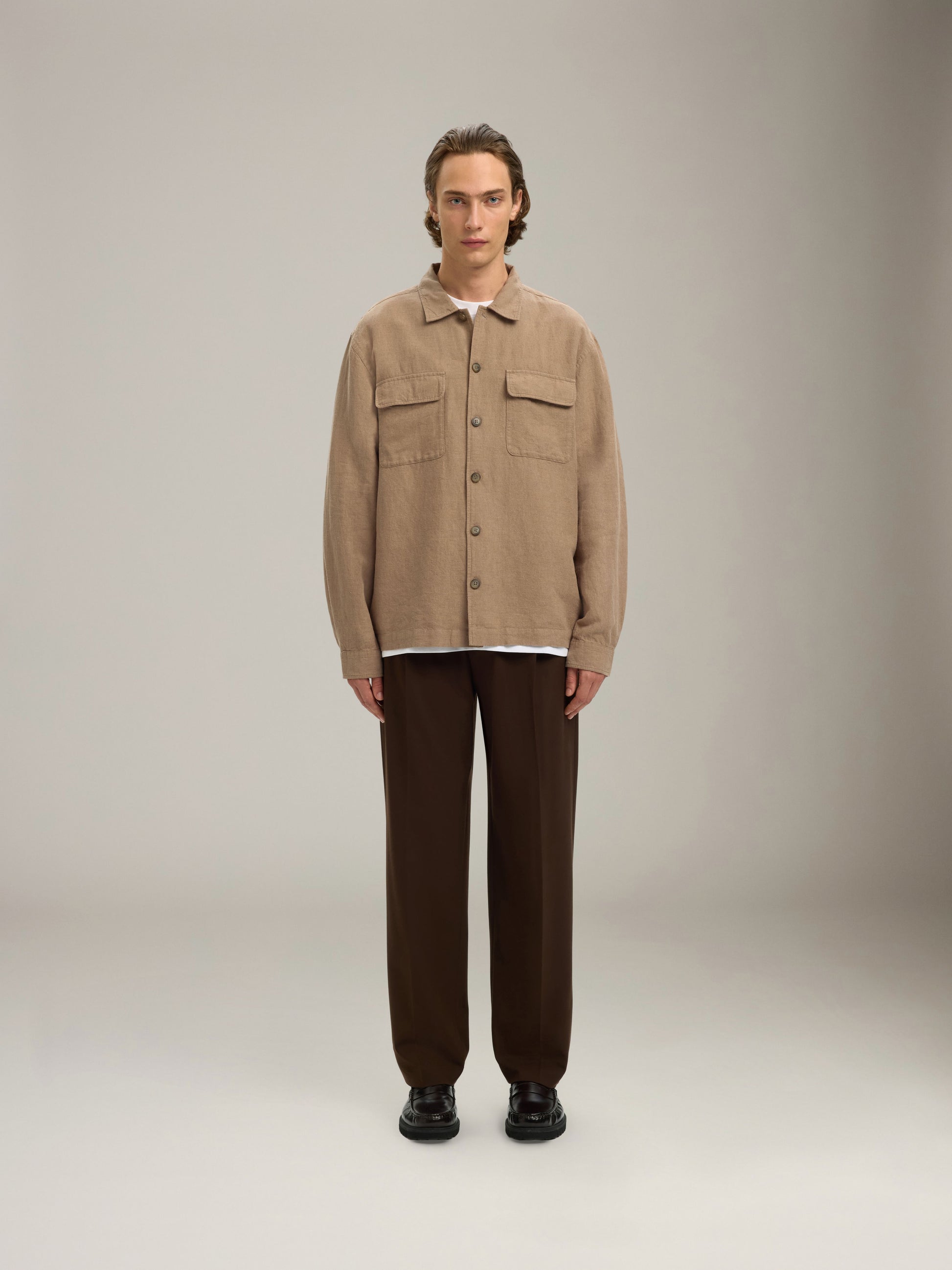 SELECTED - Leroy Overshirt - Caribou