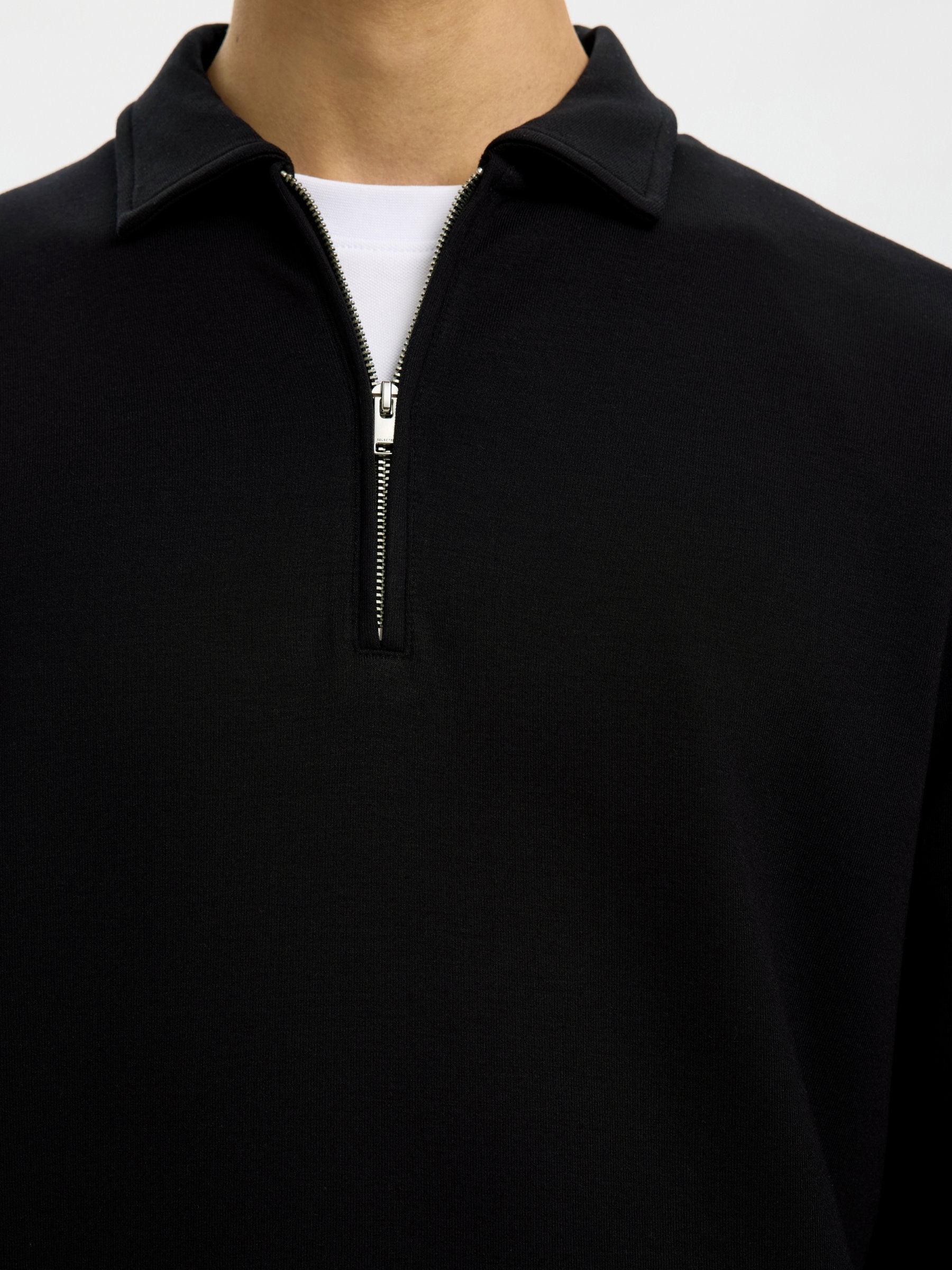 SELECTED - Manuel Quarter-Zip Soft Pullover Polo - 