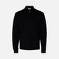 SELECTED - Manuel Quarter-Zip Soft Pullover Polo - Black