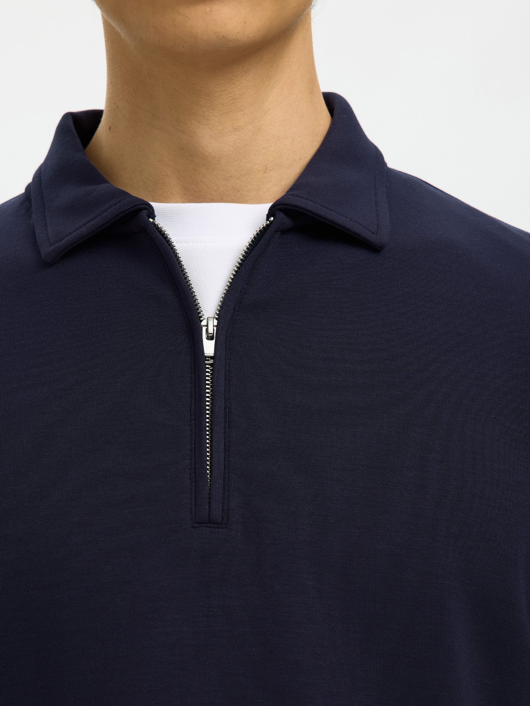 SELECTED - Manuel Quarter-Zip Soft Pullover Polo - 