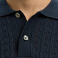 SELECTED - Mattis Cable Knit Polo - 
