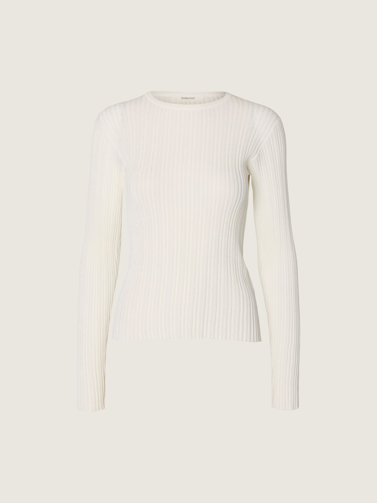 SELECTED FEMME - Toledo Crewneck Longsleeve Top - Snow White