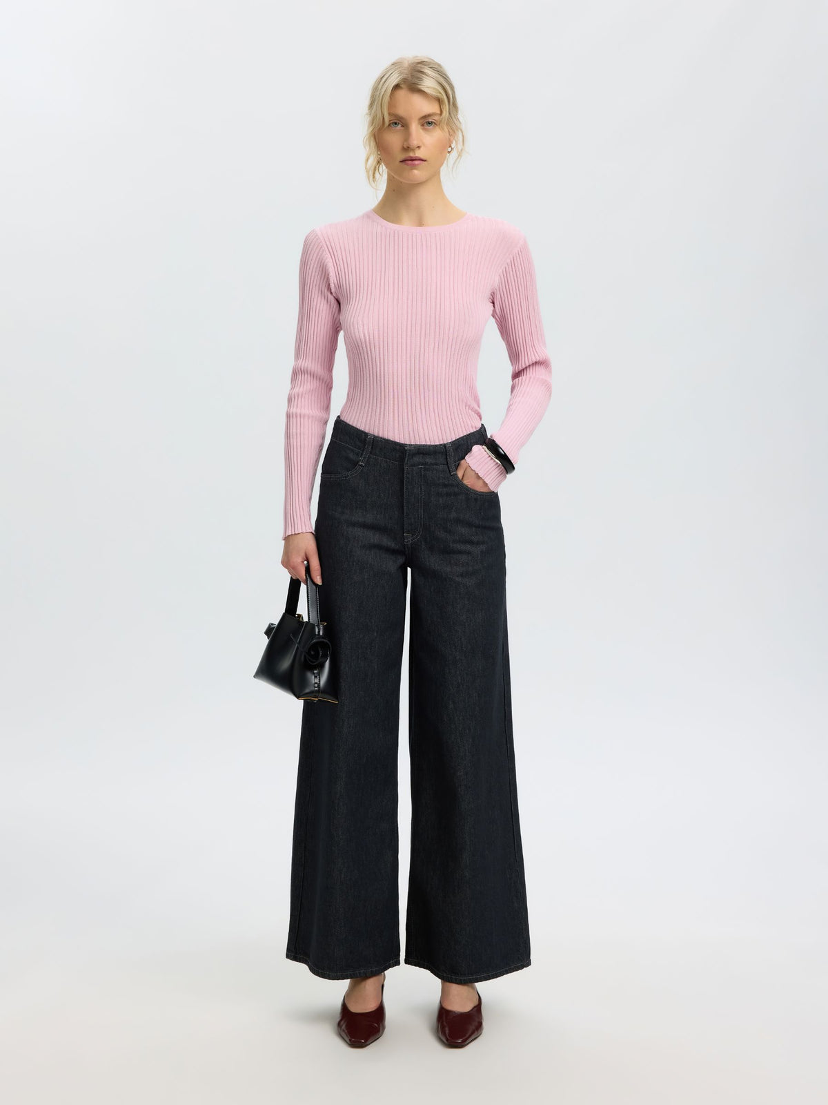 SELECTED FEMME - Toledo Crewneck Longsleeve Top - 