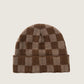 SERVICE WORKS - Chunky Check Beanie - Brown