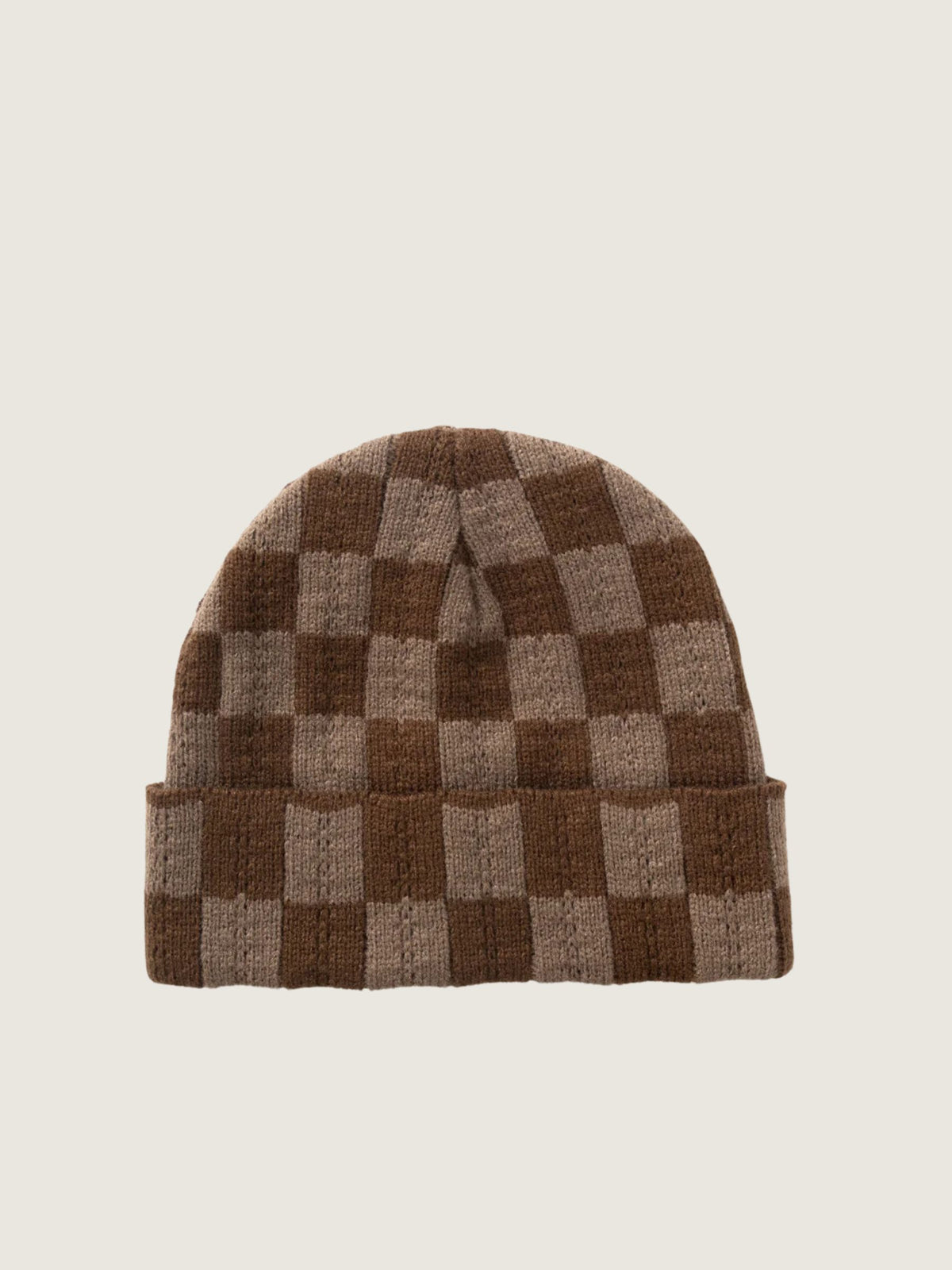 SERVICE WORKS - Chunky Check Beanie - Brown