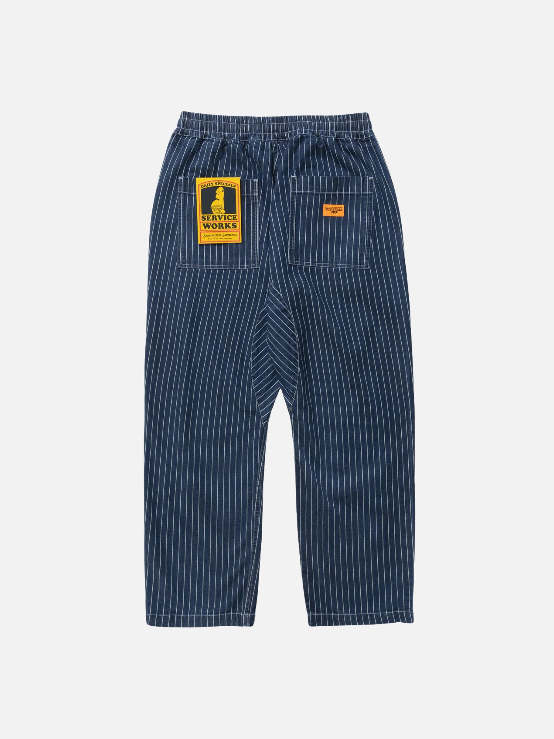 SERVICE WORKS - Pinstripe Denim Chef Pants - 