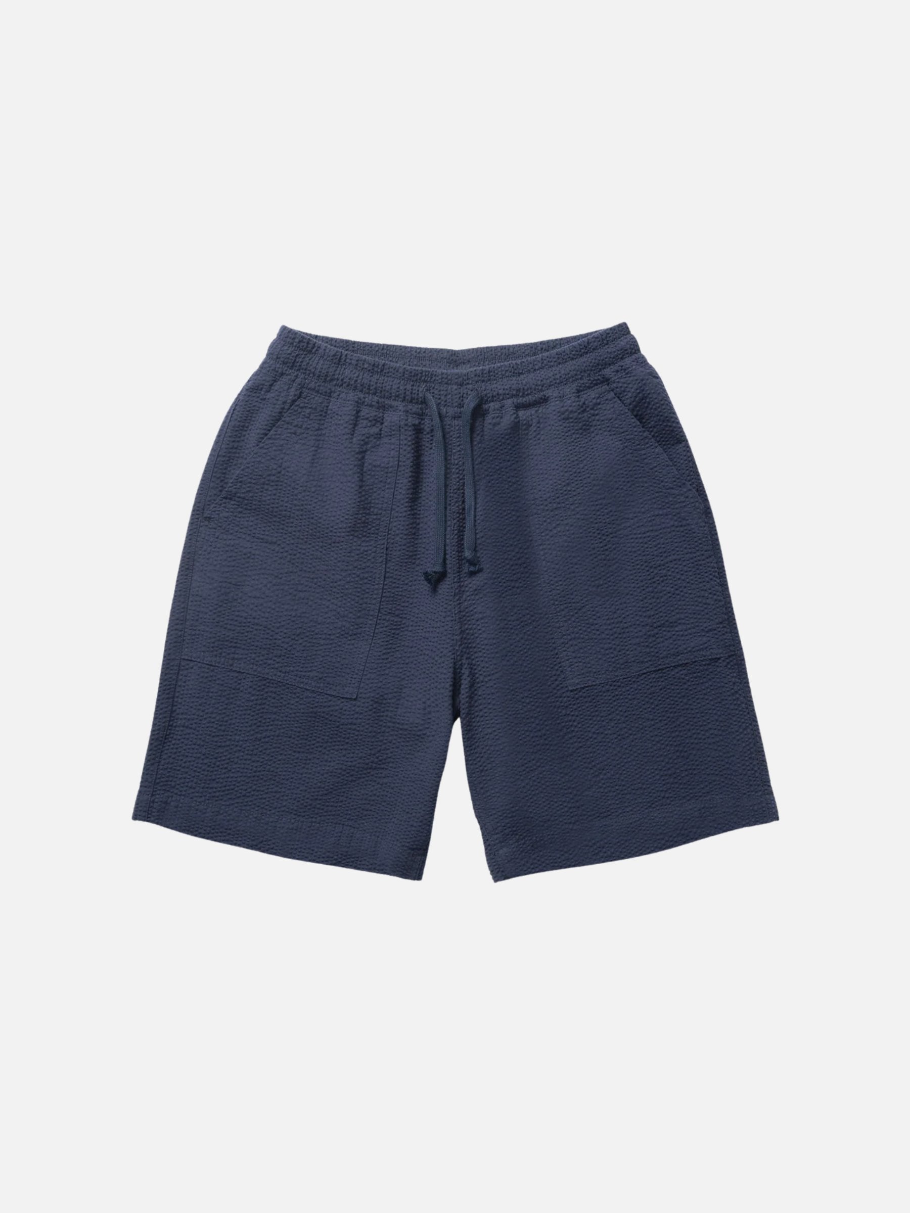 SERVICE WORKS - Seersucker Chef Shorts - Dark Navy