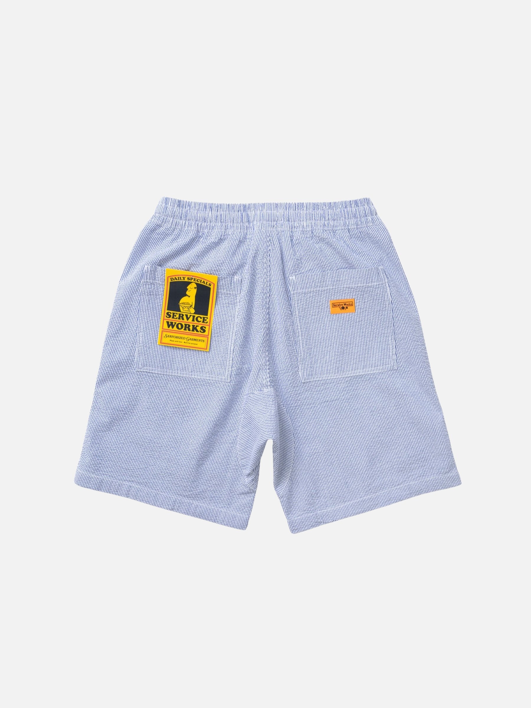SERVICE WORKS - Seersucker Chef Shorts - 