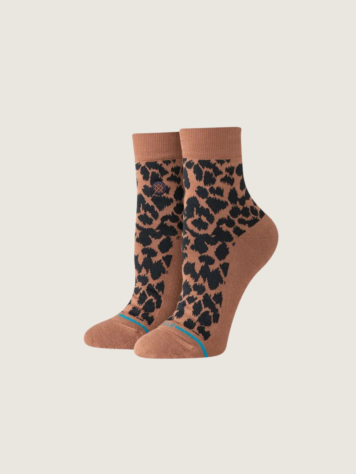 Women's Leopard Lowrider Quarter Socks