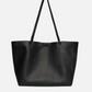 STREET LEVEL - Vegan Leather Tote With Pouch - Black