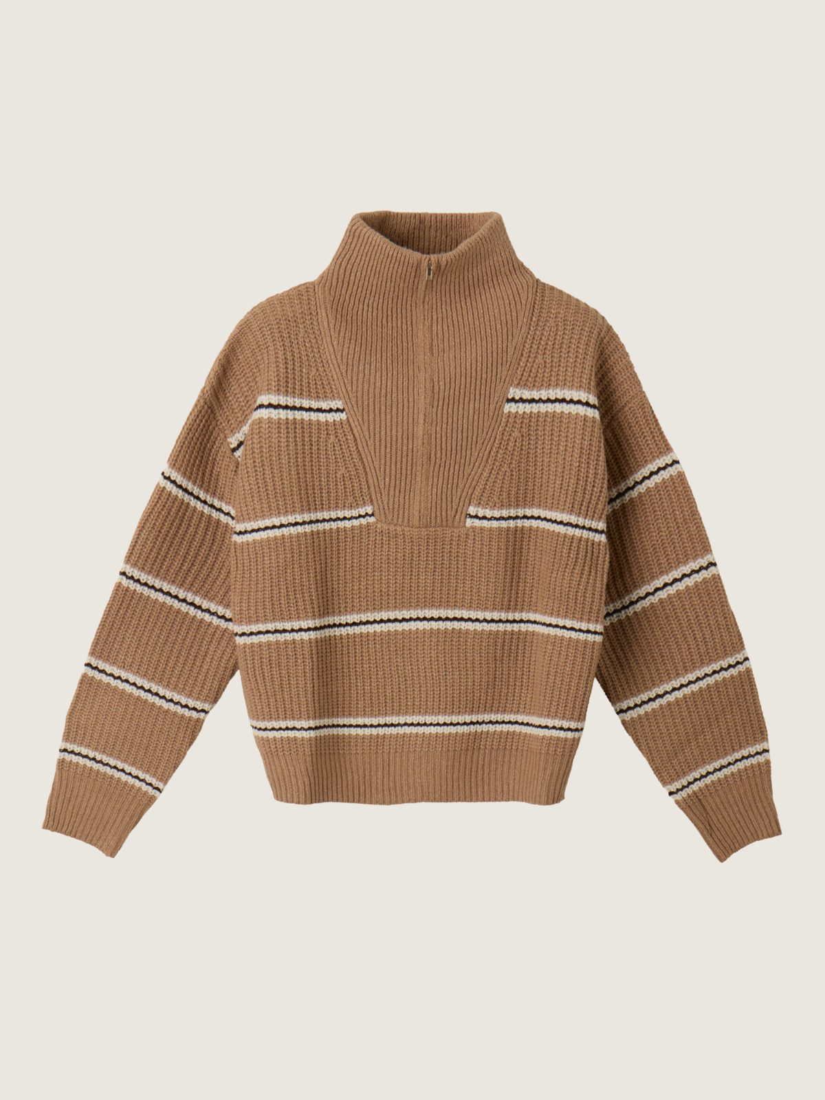 Warm Chai Quarter Zip Pullover Sweater
