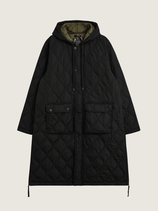 TAION - Military Hooded Long Down Jacket - Black