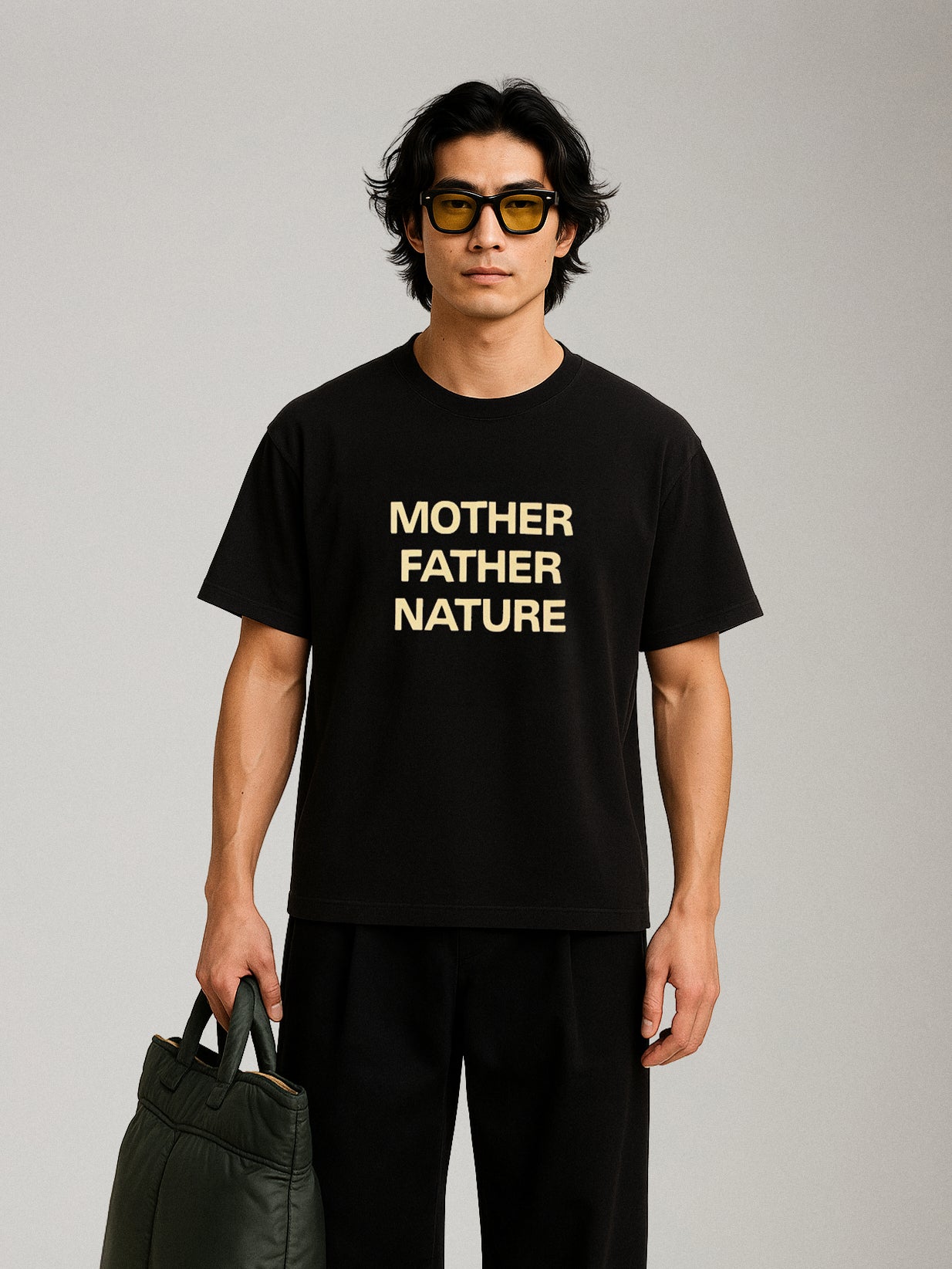 TEE LIBRARY - Mother, Father, Nature Boxy Tee - 