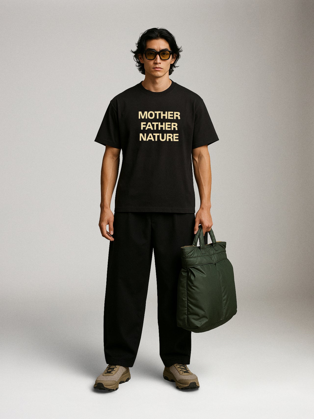 TEE LIBRARY - Mother, Father, Nature Boxy Tee - 