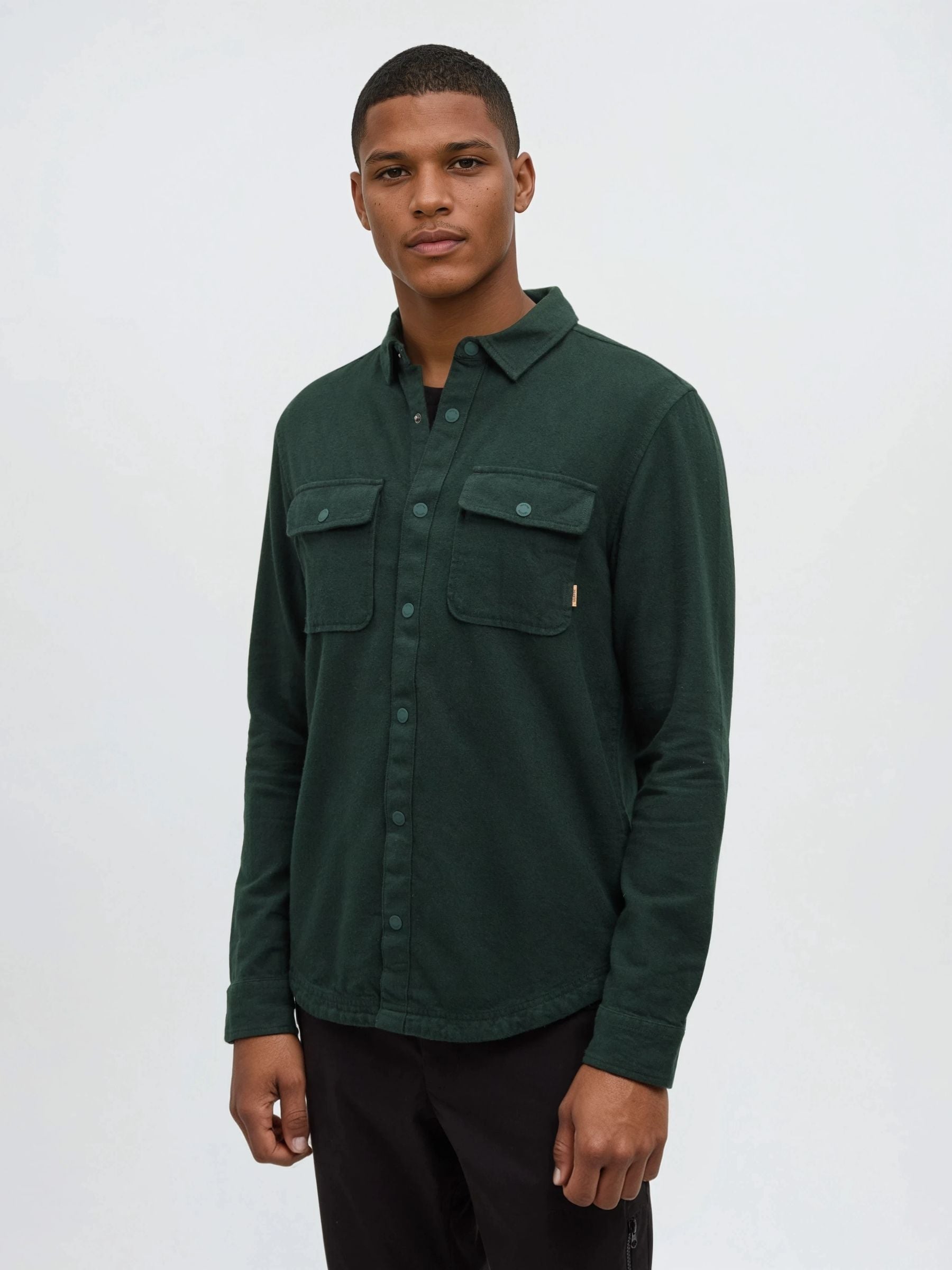 TENTREE - Kapok Flannel Colville Shirt - Dark Forest Green