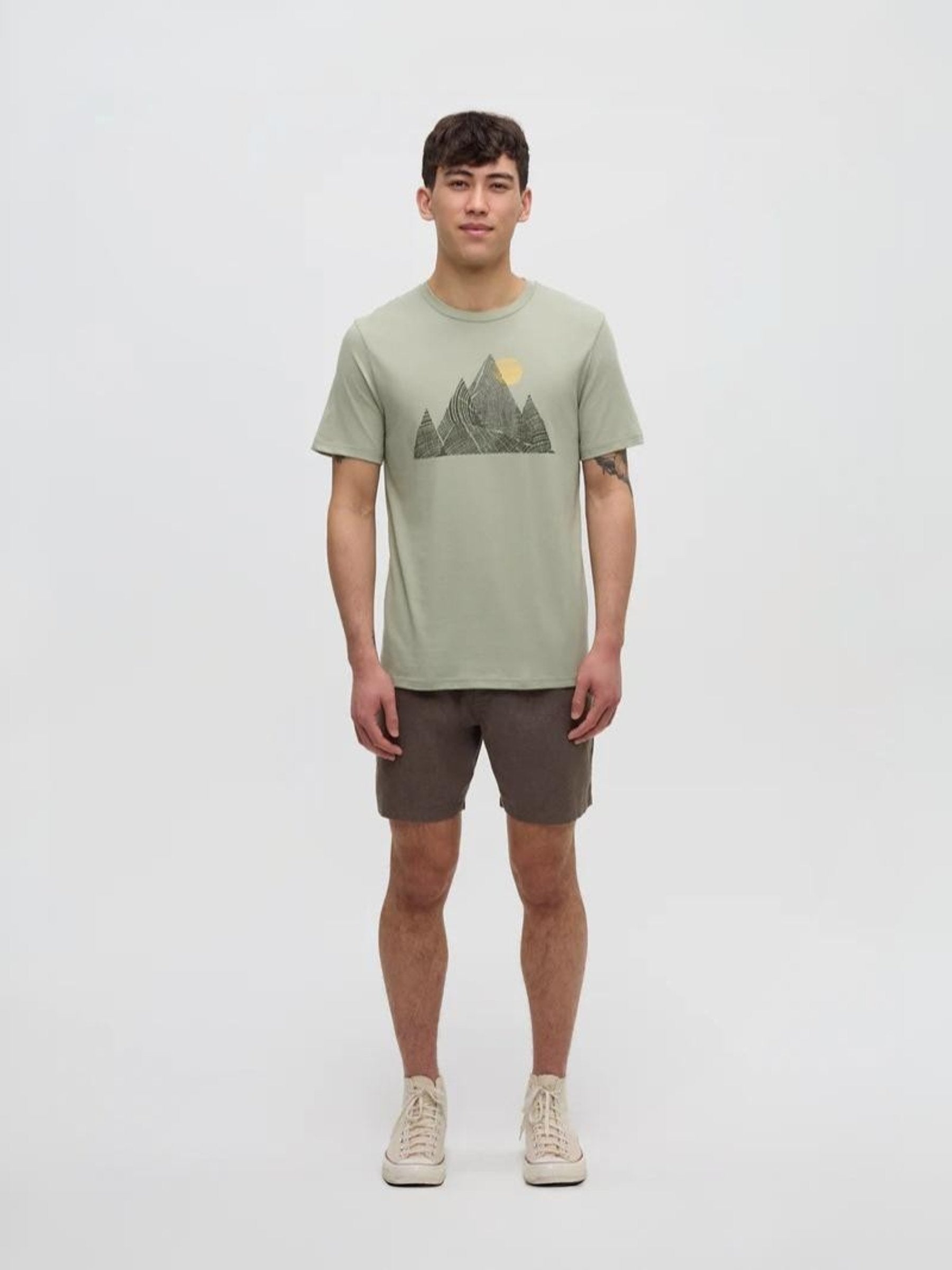 TENTREE - Peak T-Shirt - Light Moss / Deep Olive