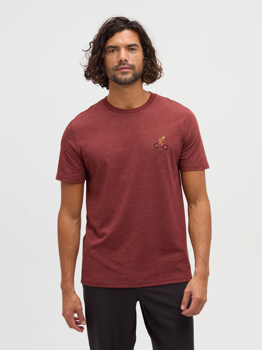TENTREE - Sasquatch Bike T-Shirt - Cottage Red Heather