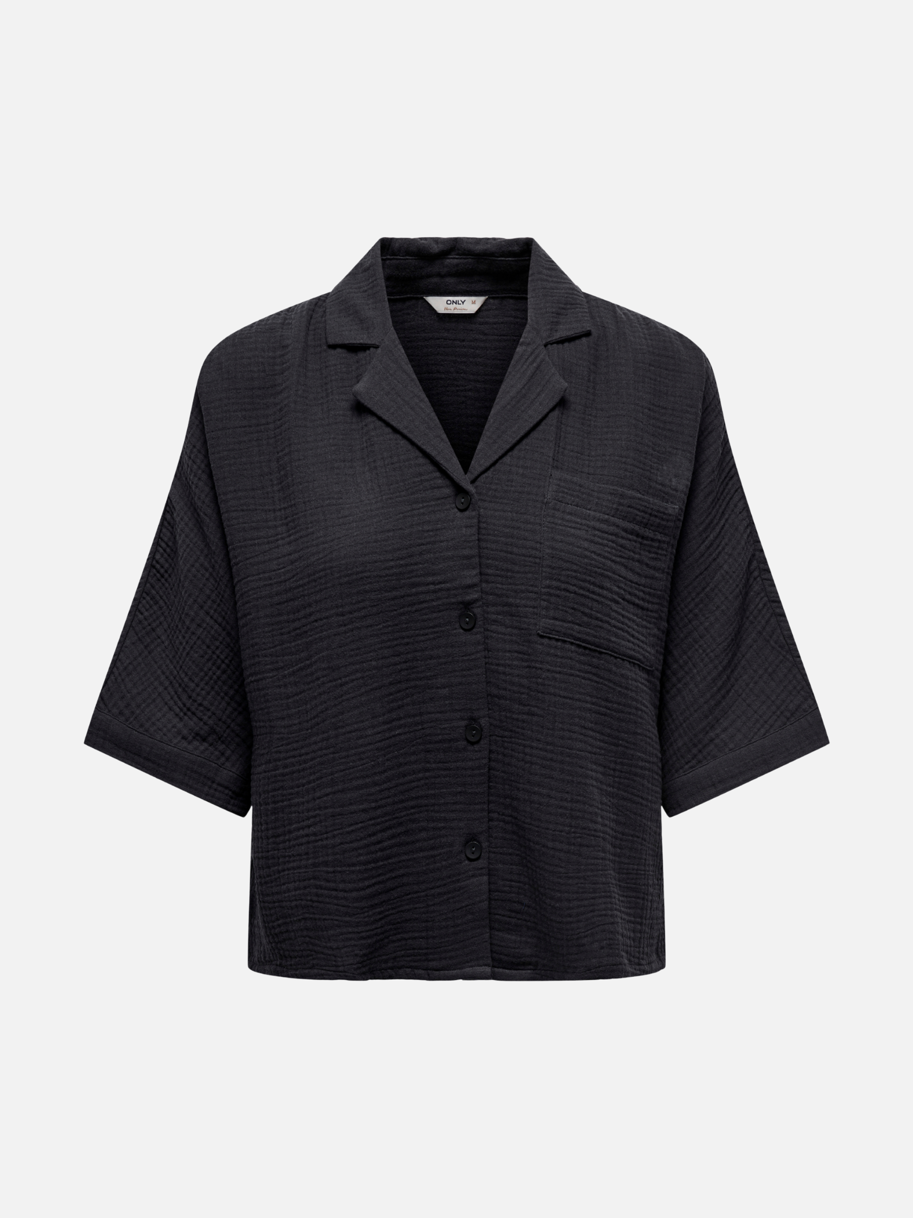 ONLY-Thyra Cotton Gauze Shirt-Phantom