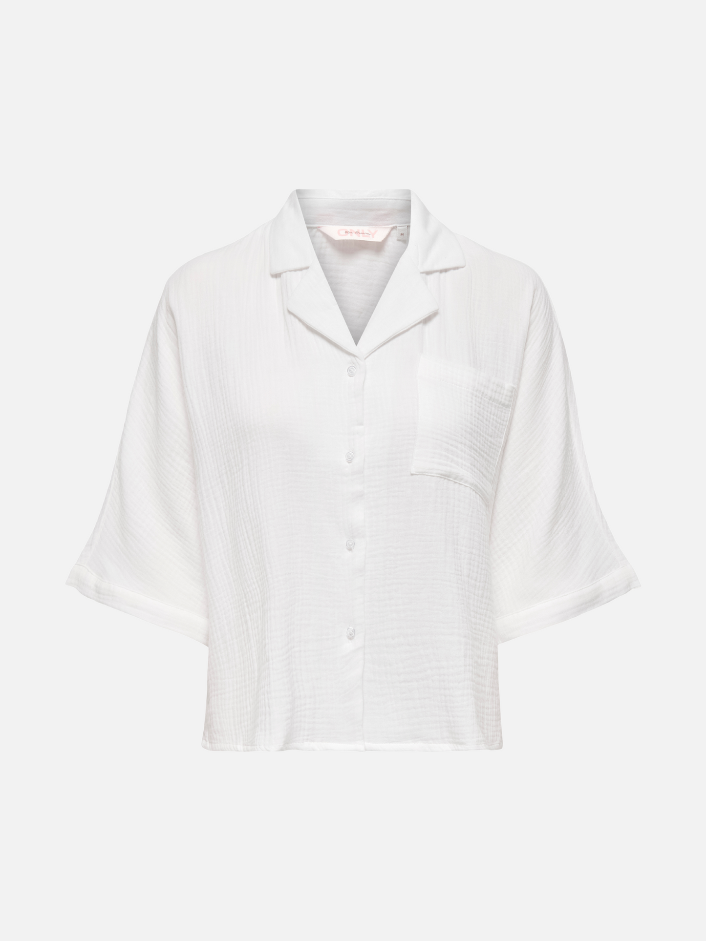 ONLY-Thyra Cotton Gauze Shirt-Cloud Dancer