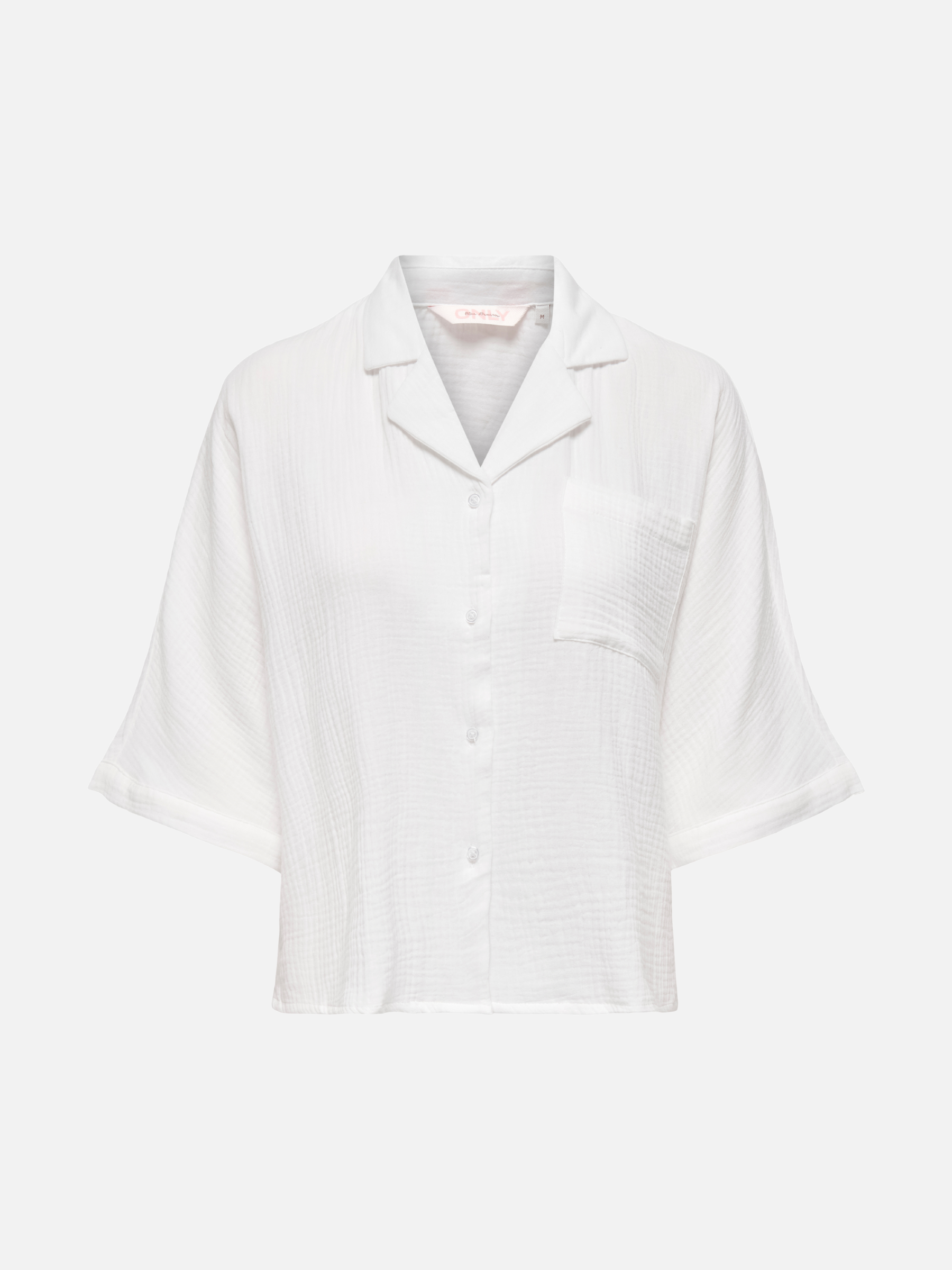 ONLY-Thyra Cotton Gauze Shirt-Cloud Dancer