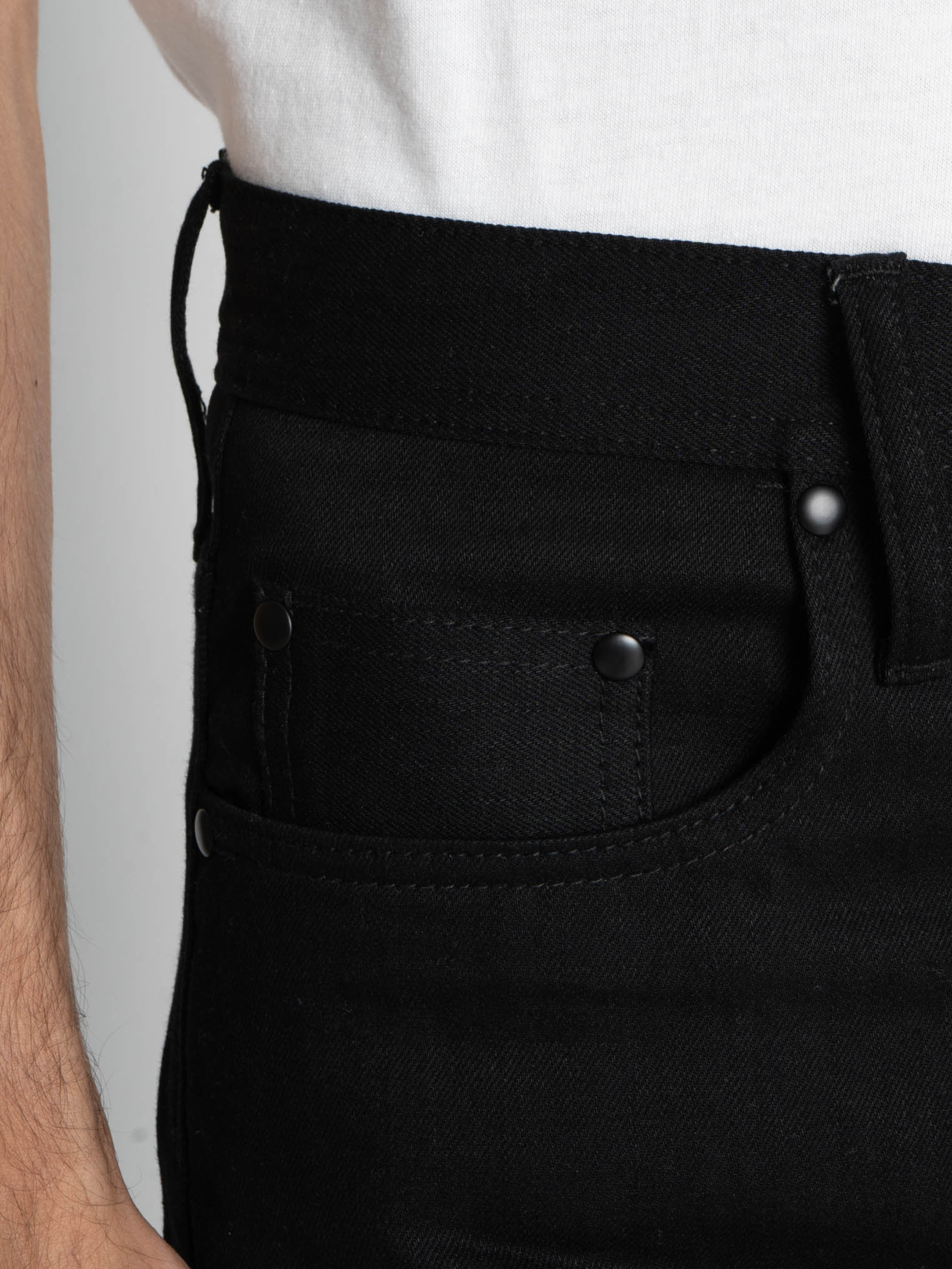 UNBRANDED - UB744 Wide Straight Stretch Selvedge - Black - 