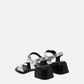 VAGABOND SHOEMAKERS-Ines Buckled Sandal-Silver
