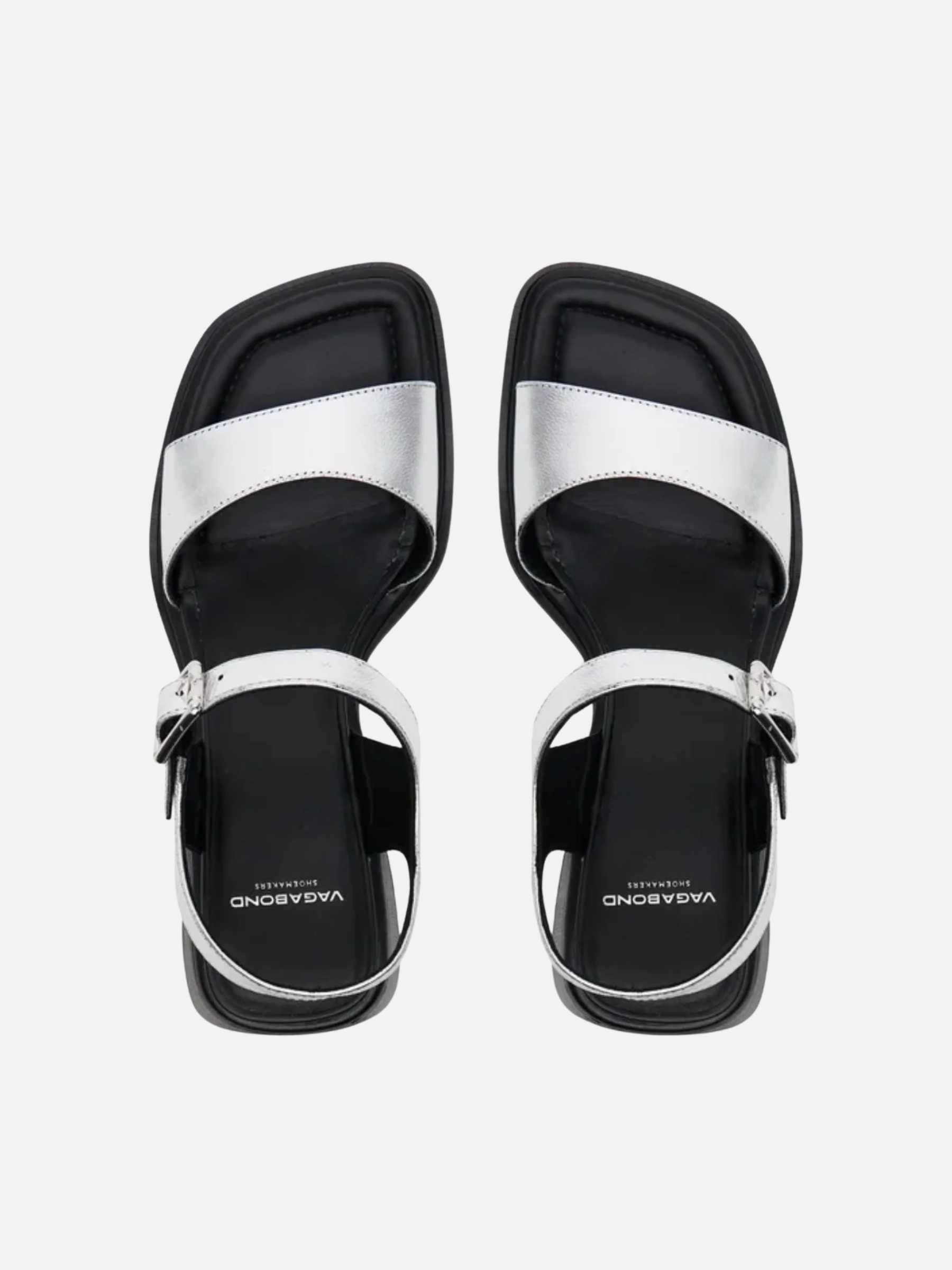 VAGABOND SHOEMAKERS-Ines Buckled Sandal-Silver