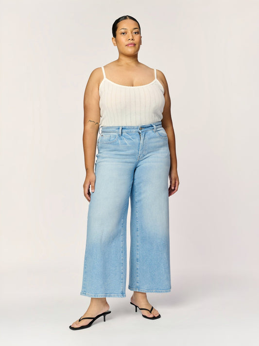 ICN Crop Wide Leg Jeans - Extended Sizing