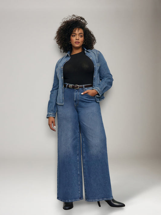 NCE Relaxed Wide Leg Jeans - Daydreamer