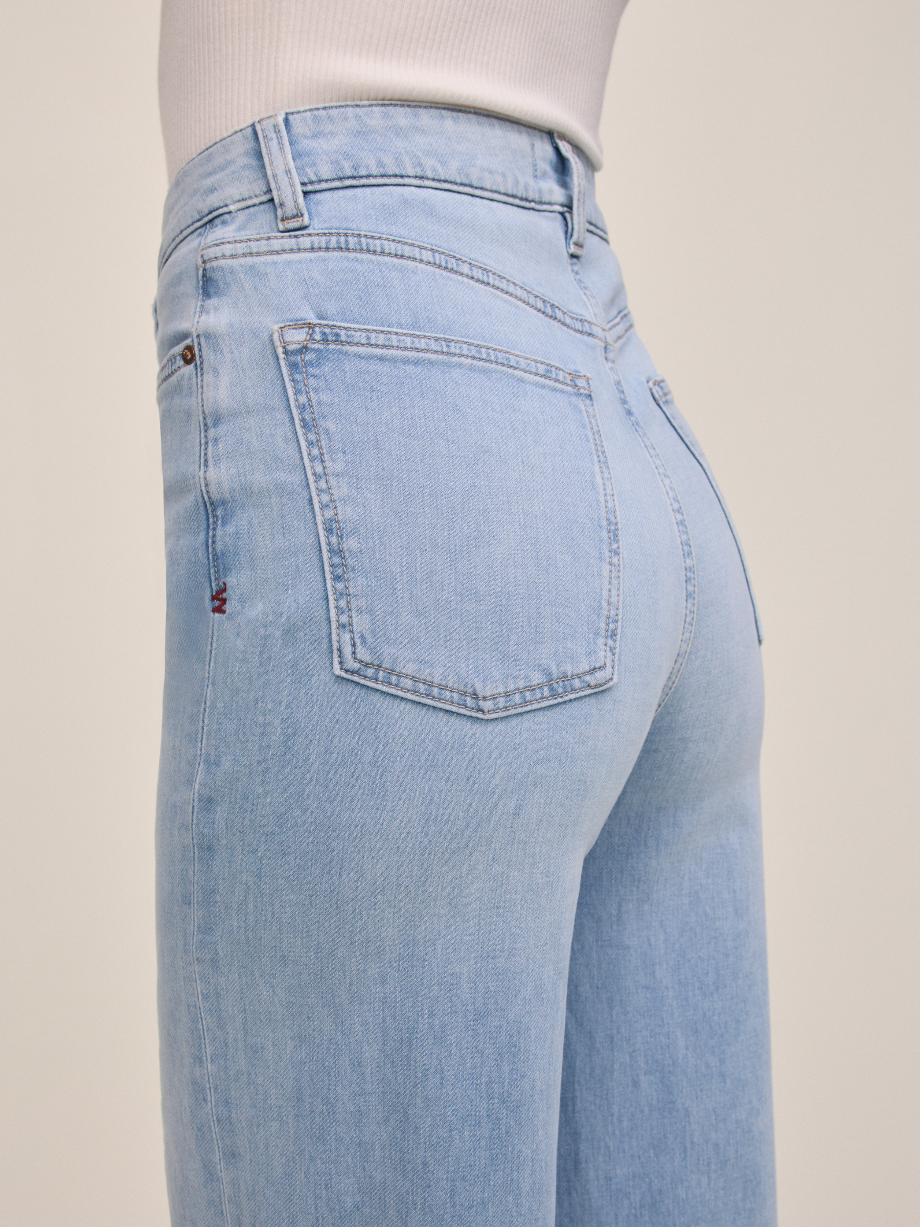 WARP & WEFT-NCE Wide Leg Jeans - Brightside-Brightside