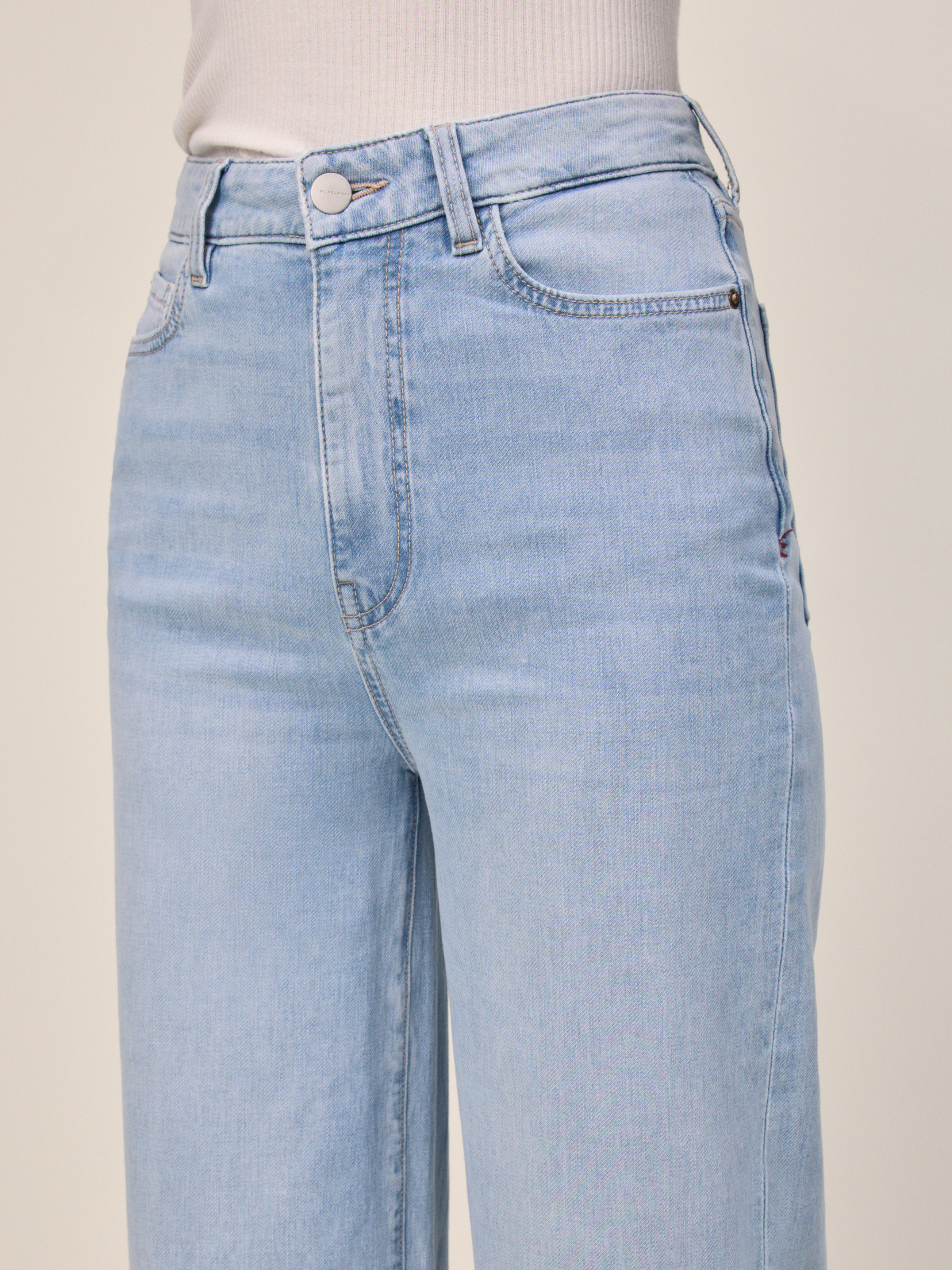 WARP & WEFT-NCE Wide Leg Jeans - Brightside-Brightside